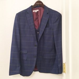 ISAAC Mizrahi Navy Boys Suit Jacket & Vest SZ: 18